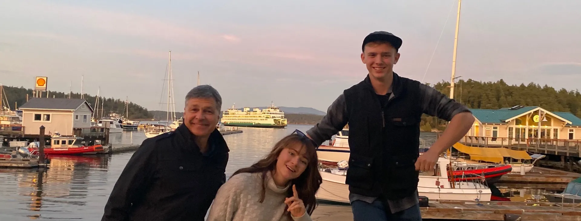 Family having Fun in Friday Harbor, Washington