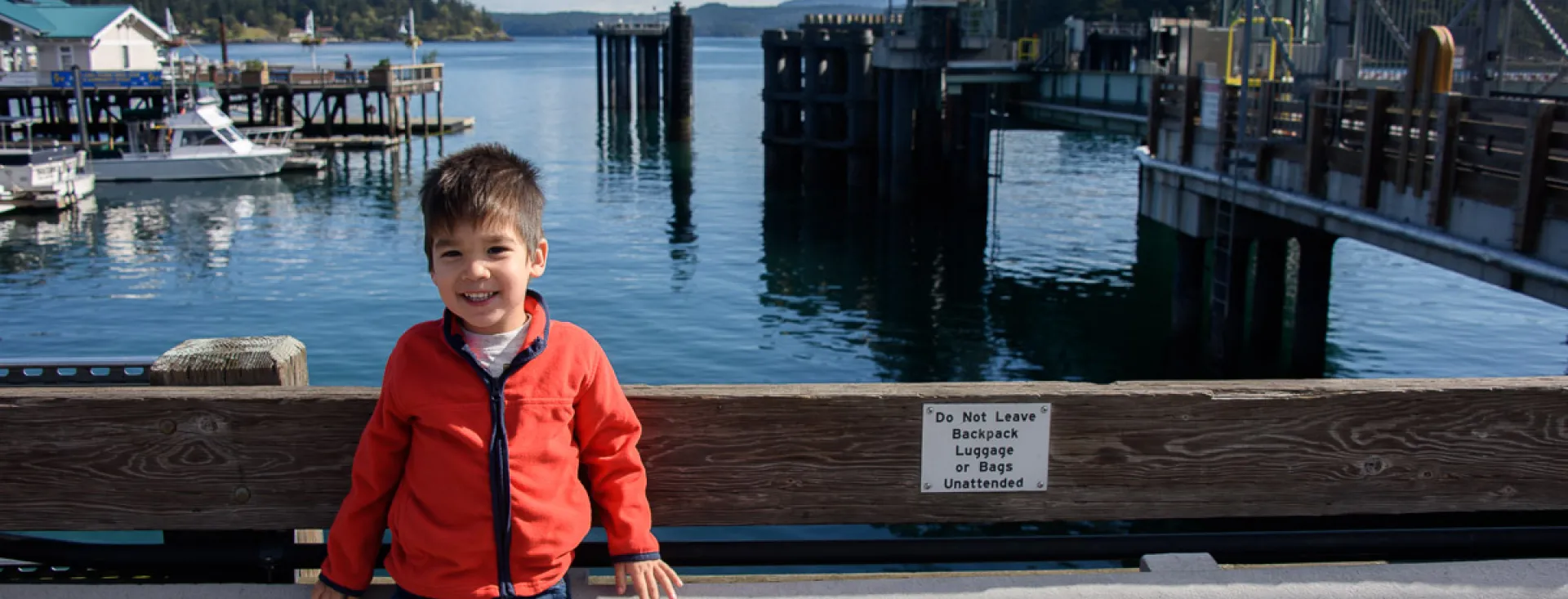 Boy on the docks Friday Harbor, Washington