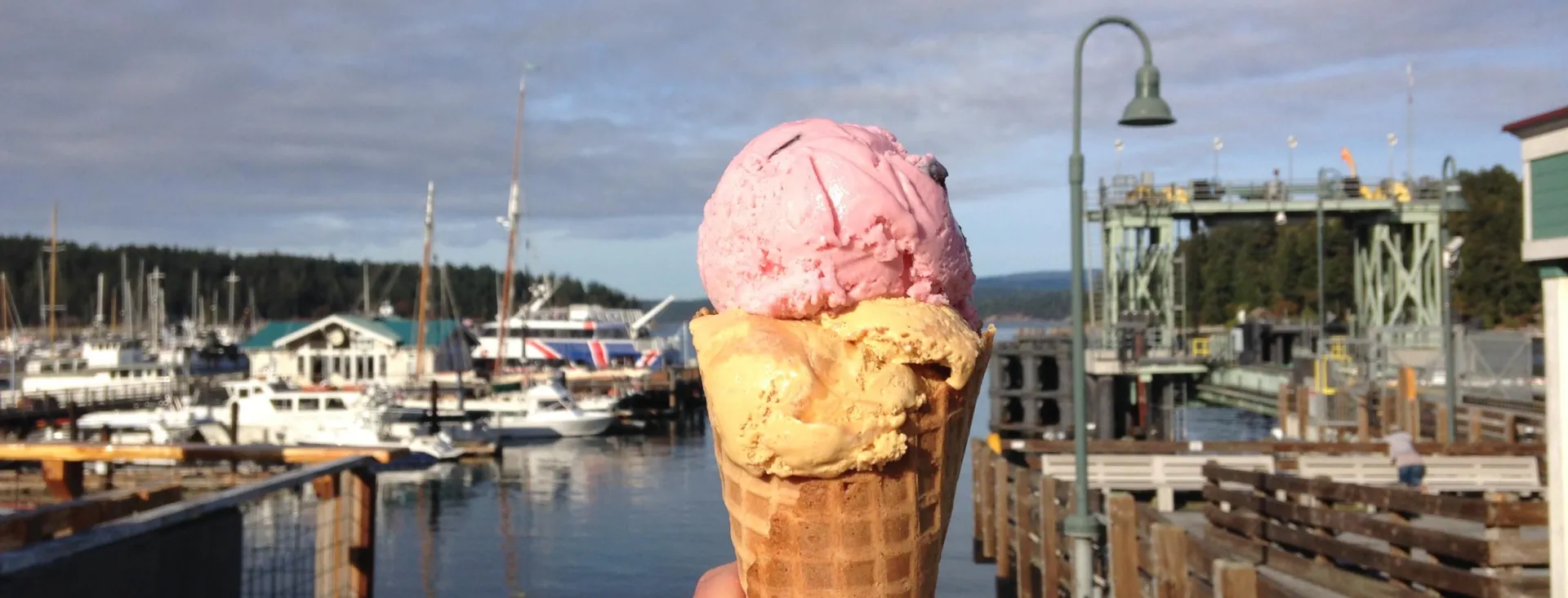 Summer on San Juan Island Ice cream in Friday Harbor
