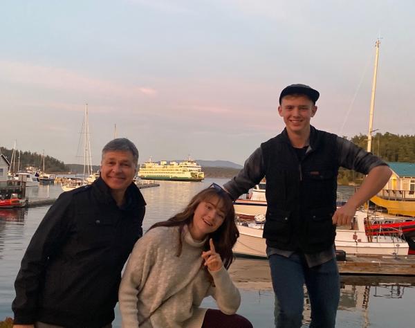 Family having Fun in Friday Harbor, Washington