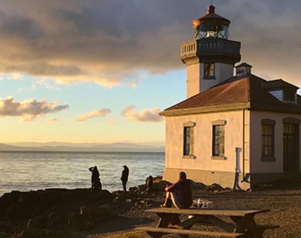 Whale Watch Park, San Juan Island Lime Kiln Lighthouse, San Juan Island, Washington