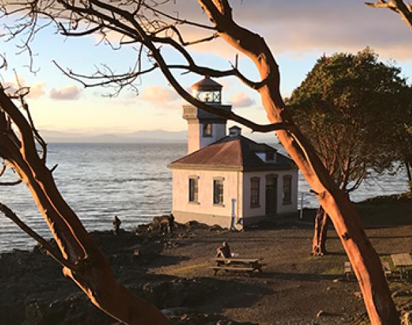 Lime Kiln Lighthouse on San Juan Island Lime Kiln Lighthouse San Juan Island Washington
