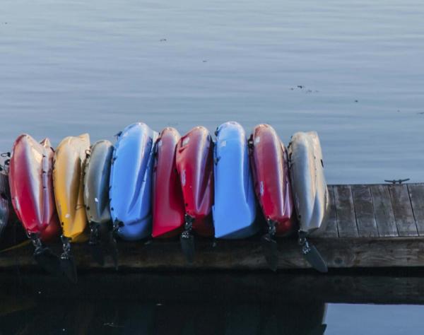 Kayaks on San Juan Island