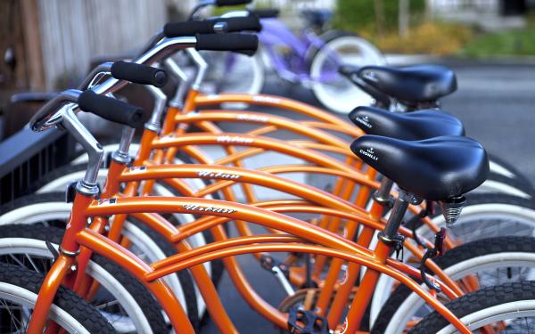 Beach Cruiser Bicycles at Earthbox Inn & Spa in Friday Harbor
