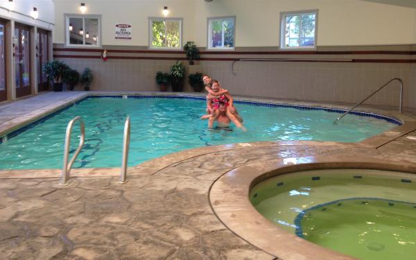 The heated pool at the Earthbox Inn & Spa is fun for the entire Family
