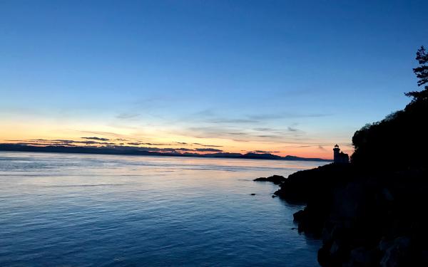 Sunset at the Whale Watch Park on San Juan Island