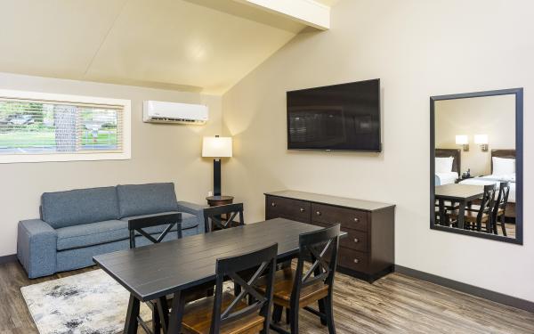 Earthbox Inn - San Juan Island Washington - Sea Place view of table and couch