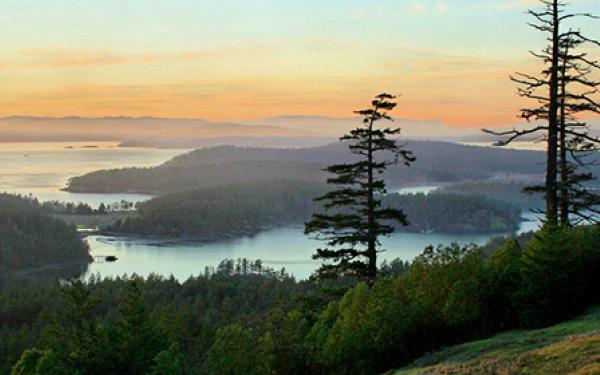 Beautiful view from Mount Young on San Juan Island, Washington, photo by Traci Walter