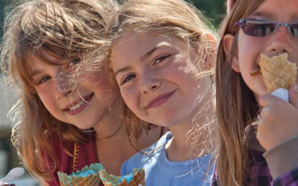 Kids Eating Ice Cream on San Juan Island