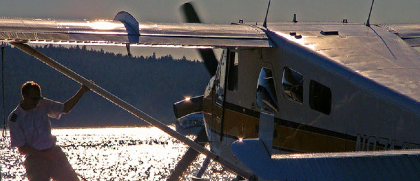 Flying to Friday Harbor, San Juan Island